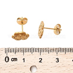 Pendientes de botón de acero inoxidable 304&nbsp;EJEW-M098-01C-G