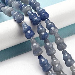 Gefärbte und erhitzte natürliche blaue Aventurinperlenstränge&nbsp;G-P528-G03-01