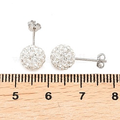Regalos para ella día de san valentín 925 pendientes de plata de ley con rhinestone de cristal austriaco para niña&nbsp;Q286H011