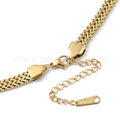 Collar de cadena de malla de acero inoxidable 304 con revestimiento iónico (IP) para hombres y mujeres&nbsp;NJEW-M200-06G