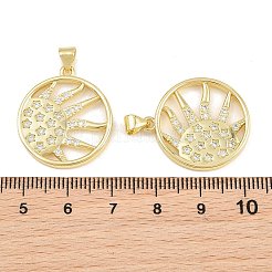 Messing micro pave klare zirkonia anhänger&nbsp;CU-CBAFB88-06G