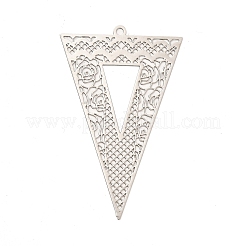 Crémaillère en laiton placage pendentifs en filigrane&nbsp;KKC-T001-23P