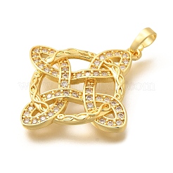 Porte micro ouvrent pendentifs zircone cubique en laiton de placage&nbsp;KK-L226-029G