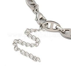 Bracciali con catene ovali in acciaio inossidabile 304 anti-ossidazione per uomo e donna&nbsp;BJEW-D042-22A-P