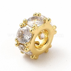 Cremagliera in ottone placcatura perline zirconi&nbsp;KK-G458-08G