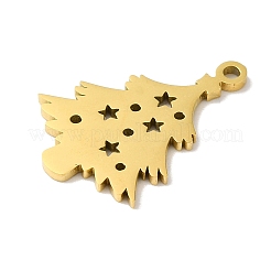 5 pendentif de Noël en acier inoxydable 201&nbsp;LS-STAS-Z068-01G-01