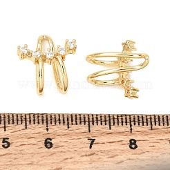 Orecchini da donna con polsino in ottone con micro pavé di zirconi cubici&nbsp;CU-CBAE7DF-33G