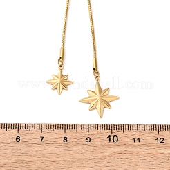 304 Edelstahl Stern Lasso Schieber Halsketten&nbsp;NJEW-R026-14G