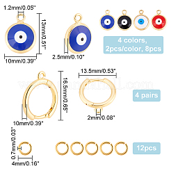 Kit para hacer pendientes de ojo malvado de colores&nbsp;DIY-AR0002-84