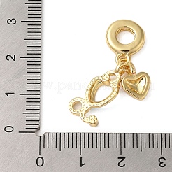 Gestellvergoldete europäische Anhänger aus Messing mit Emaille&nbsp;KK-P279-33G