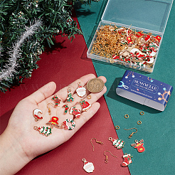 Weihnachtsmotiv DIY-Set zur Herstellung von Ohrhängern aus Emaille-Legierung&nbsp;DIY-SC0025-87