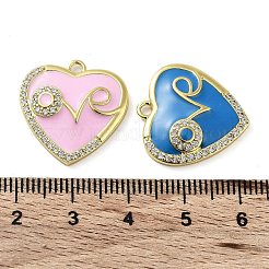 Pendentifs en laiton zircon cubique transparent&nbsp;KK-F871-12G