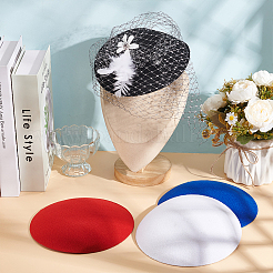 4 Stück 4 Farben Eva-Stoff rund Fascinator Hut Basis für Millinery&nbsp;AJEW-BC0007-39
