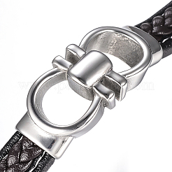 Geflochtene Lederarmbänder für Herren&nbsp;BJEW-H559-15G
