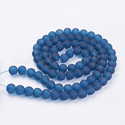 Brins de perles de verre transparentes avec peinture à cuisson&nbsp;X-GLAA-S031-10mm-31