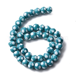 Perles vernissées manuelles&nbsp;LAMP-D002-8mm-01E