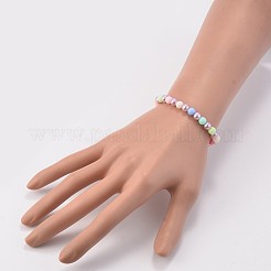 Imitationsperle Acryl-Perlen Stretch-Kinder Armbänder&nbsp;BJEW-JB02069-03