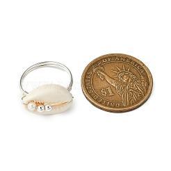 Fingerringe aus natürlicher Kauri-Muschel&nbsp;RJEW-TA00171