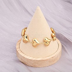 304 Edelstahl-Herzgliederkettenarmbänder als Valentinstagsgeschenk&nbsp;BJEW-D359-17A-G