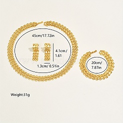 Retro-Legierung Kette Armbänder & Ohrringe & Halsketten Sets für Frauen&nbsp;FZ4495