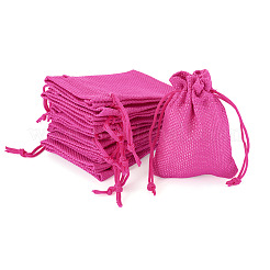 20 Stück rechteckige Beutel aus Polyester-Imitat-Sackleinen mit Kordelzug&nbsp;ABAG-TA0001-95E