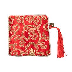 Chinesische brokat quaste reißverschluss schmuck tasche geschenkbeutel&nbsp;ABAG-F005-12