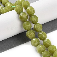 Natürlichen Oliven Jade Perlen Stränge&nbsp;G-NH0021-A17-02