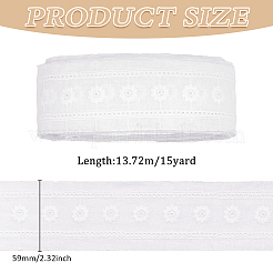 Baumwoll-Spitzenband mit Blumenmuster und Stickerei&nbsp;OCOR-WH0078-166