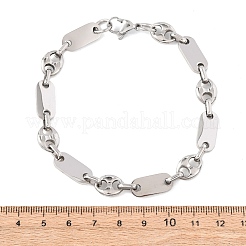 Bracelets à maillons ovales et en forme de groin de cochon en acier inoxydable 304 pour femmes&nbsp;BJEW-F527-04P