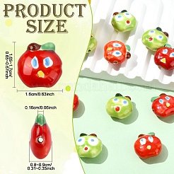 5 pièces de perles en porcelaine faites à la main&nbsp;PORC-YW0001-68A
