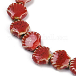 Chapelets de perles en porcelaine manuelle&nbsp;LS-PORC-Q002-01A-03