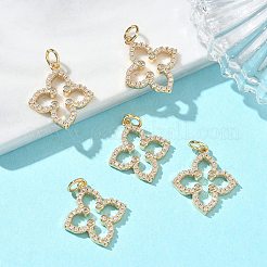 Ciondoli Shegrace in ottone con micro pavé di zirconi cubici trasparenti&nbsp;XGRQ3P903-637G