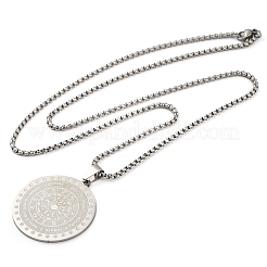 Collane con ciondolo in acciaio inossidabile 201 con 12 segno della costellazione&nbsp;NJEW-S007-09P