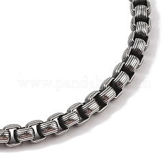 304 Edelstahl-Boxkette mit Wikinger-Mjölnir-Thorhammer-Anhänger für Herren&nbsp;NJEW-K278-11AS