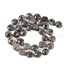 Fili di perle di sienite fluorescente naturale (bagliore sotto la luce uv).&nbsp;G-B094-A05-01