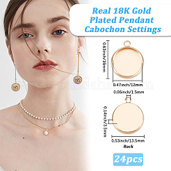 24 support de cabochon pour pendentif en laiton&nbsp;KK-BBC0028-70B