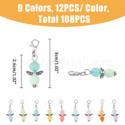 108 pendentif décoratif en acrylique de 9 couleurs.&nbsp;HJEW-FH00014