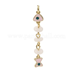 Pendentifs en éclats de pierres précieuses naturelles et synthétiques mélangées&nbsp;GG-CBA3401-02G
