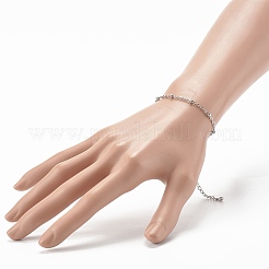 Anlaufgeschütztes Armbandset aus Büroklammern und Satellitenketten aus Edelstahl 304&nbsp;X-BJEW-JB06524