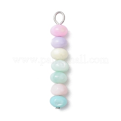 Pendenti con perline di conchiglia d'acqua dolce naturale tinta di colore macaron&nbsp;PALLOY-JF03706-02