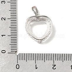 925 Sterling Silber Anhänger Fassungen&nbsp;STER-B005-18P