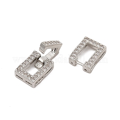 Messing Micro Pave klare Zirkonia Falte über Verschlüsse&nbsp;KK-C075-07P