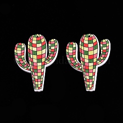Anhänger aus Acryl mit bedrucktem Tartan&nbsp;OACR-T028-04A