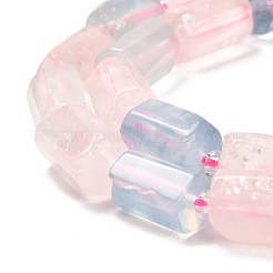 Fili di perle di quarzo rosa naturale e acquamarina&nbsp;G-G068-A27-01
