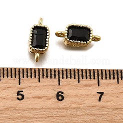 Connettori in vero ottone placcato oro 18k con micro pavé di zirconi&nbsp;ZIRC-L100-009G-04