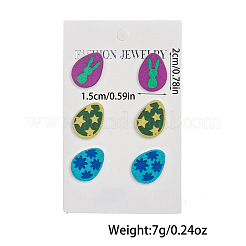 3 par de pendientes acrílicos de Pascua&nbsp;FS-WG03FB9-01