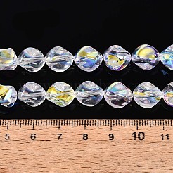 Galvanisieren transparente Glasperlen Stränge&nbsp;EGLA-N017-01A