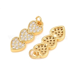Pendentifs avec zircon cubiques à micro-pavés en laiton&nbsp;KK-F927-12F-G