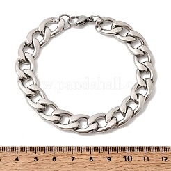 Bracelets à maillons gourmette en acier inoxydable 201 pour hommes&nbsp;STAS-T077-22B-03P