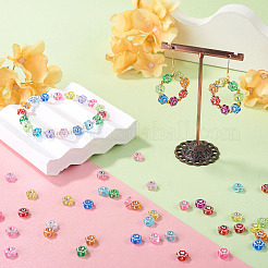 500 perle en plastique en forme de fleur&nbsp;KY-TADJ0001-07B